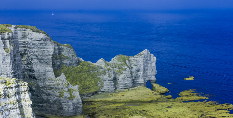 les côtes d'Etretat en infrarouge